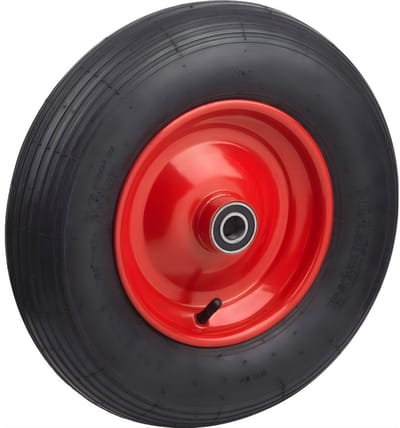 DnA® Kruiwagenwiel - Kruiwagenwiel Anti Lek - Kruiwagens - Zwart/Rood - 9cm x 40cm x 40cm