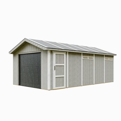 Timbela M992B-TUNDRA GREY - LP SmartSide Garage - 21 m² - 648x378xH269 cm - met verf