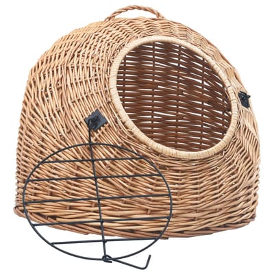 vidaXL - Kattendrager - 60x45x45 - cm - natuurlijk - wilgenhout