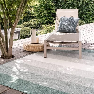 Buiten vloerkleed Boa - Groen/Wit - dubbelzijdig - EVA Interior - 240 x 340 cm - (XL)
