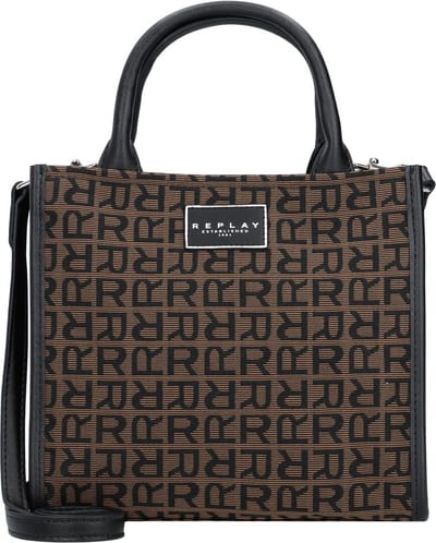 REPLAY Handtas Schoudertas Handbag Logo Bruine