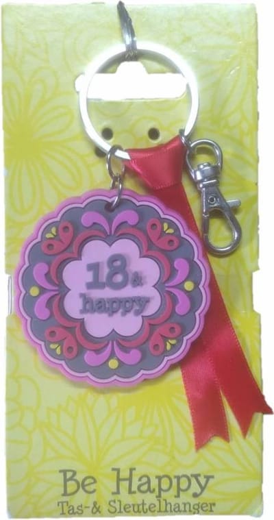 Be Happy - Sleutelhanger - 18 & happy