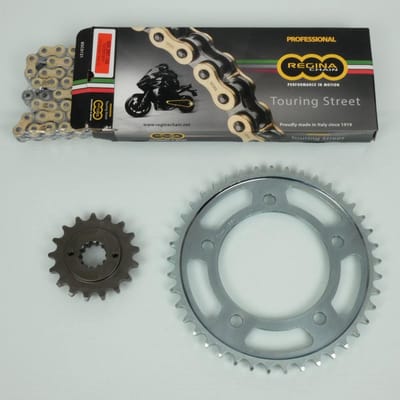 Kit chaîne Regina pour moto Honda 750 Vt Dc Black Widow 2000 à 2006 17x41 P 525