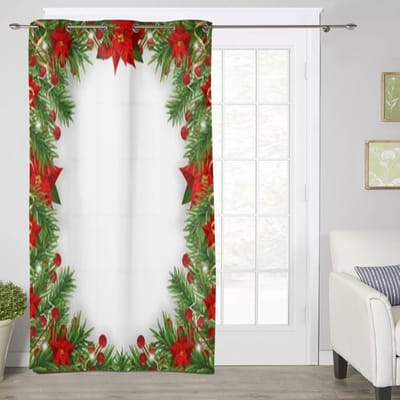 Lente Aquarel Eucalyptus Bladeren Raamgordijnen voor Woonkamer Luxe Slaapkamer Gordijn Keuken Jaloezieën Draperieën Gordijnen 135W x 60H(cm) x1