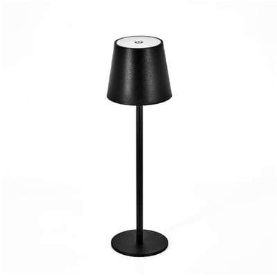 LED Tafellamp - Draadloos en Dimbaar in 3 standen - Moderne Touch Lamp – Bureaulamp- Woonkamer - Nachtlamp Slaapkamer- Li-ion accu – Leeslamp- Zwart – 37 cm hoog