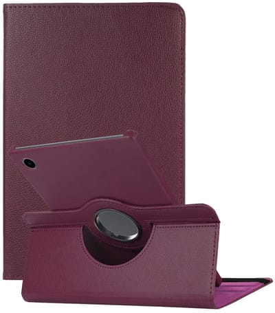 Hoes - Geschikt voor Samsung Galaxy Tab A9 - 360 Graden Draaibare Hard Cover Case - Tablet Hoesje Draaibaar - Paars