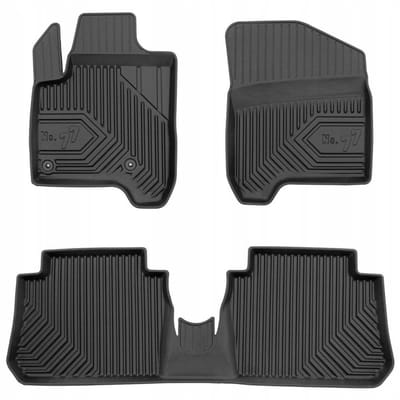 Frogum - No.77 - Automatten 3D - Geschikt voor CITROËN C3 Picasso (2008-2017) - 3-delig - TPE Rubber - Zwart