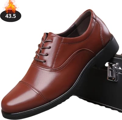 Livano Nette Schoenen Heren - Business Schoenen - Bruiloft - Kantoorschoenen - Met Veters - Donkerbruin - Maat 43.5