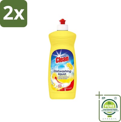 At Home - Clean - Afwasmiddel - Lemon - Stralend Schone Vaat - 500 ml - Voordeelverpakking - 2 stuks - Afwasmiddel - Vaat reinigen
