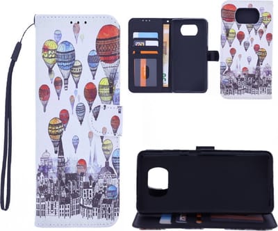 LuxeBass Boekhoesje met print geschikt voor Nokia X10 - Air Balloon - telefoonhoes - gsm hoes - telefoonhoesjes