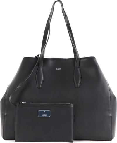 JOOP! Leren Schoudertas Sofisticato 1.0 Anela Shopper Black Zwart