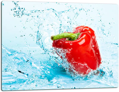 TMK ArtDeko Serie - Glazen Snijplank - 52x40cm - Paprika Ontwerp