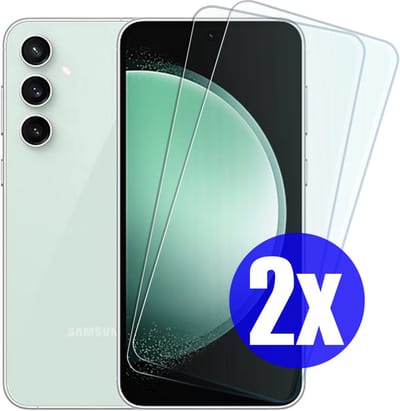 Screenprotector geschikt voor Samsung S23 FE (Fan Edition) - Gehard Glas - Tempered Glass Armor Screen Cover - 2 Stuks