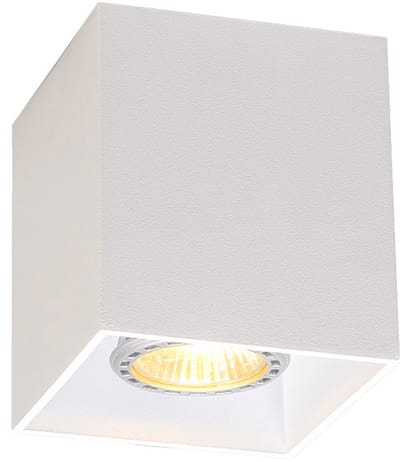 QAZQA qubo - Moderne Plafondspot | Spotje | Opbouwspot - 1 lichts - L 83 mm - Wit - Woonkamer | Slaapkamer | Keuken
