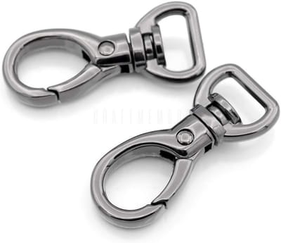 2 stuks Ovale Snap Haken met Draaibare Clip voor Sleutelhangers en Tassen
