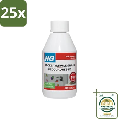 25 x HG Stickerverwijderaar 300 ml - Grootverpakking - Stickerverwijderaar - Stickerlijm Verwijderen - Hakstrepen Verwijderen - Teerspatten Verwijderen - Smeervlekken Verwijderen