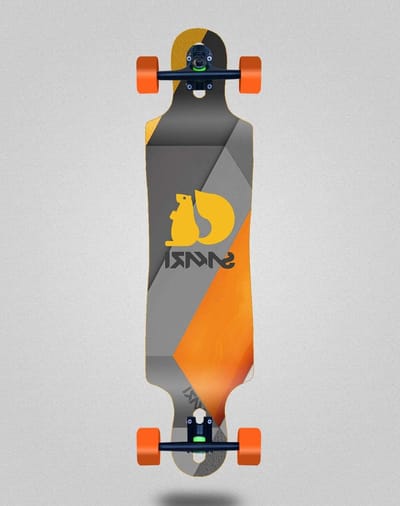 Skateboard Longboard - Compleet board - Buiten rijden - Drop constructie - 40x9 inch - Natuurlijk