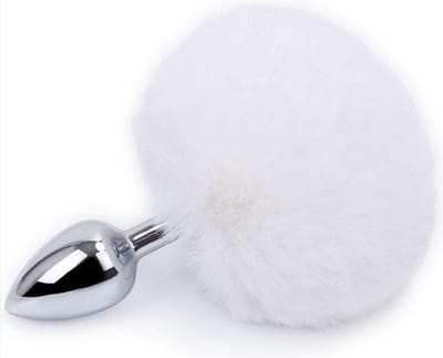 CHPN - Buttplug - Butt plug - Anaal plug - Wit - Fluffy buttplug - Konijnenstaartje - BunnyTail - Sexy Konijnenstaart - Erotiek - Anaal - Sextoy