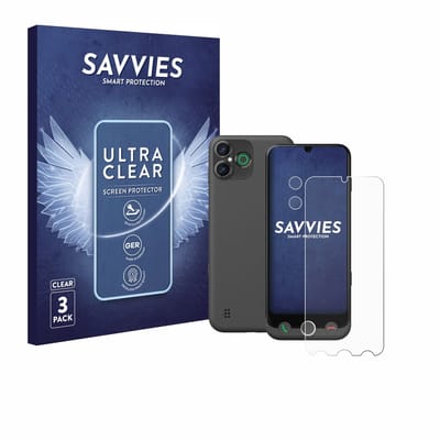 Savvies - Screenprotector voor Doro Aurora A30 (Voor+Camera) - Folie Beschermfolie transparant 6 Stuks
