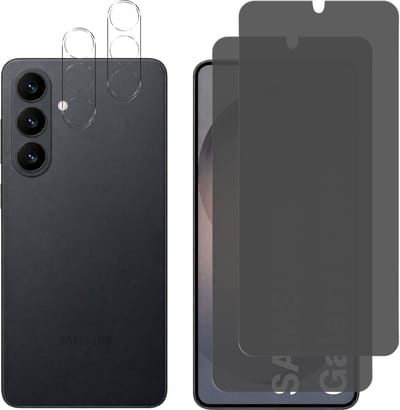Screenprotector geschikt voor Samsung Galaxy S26 Plus - 2 stuks Beschermglas Privacy Glas Screenprotector van glazen schermbeschermfolie + 2 stuks Camera Protector