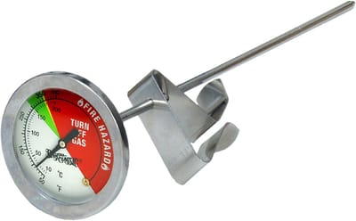 Roestvrijstalen Thermometer - Temperatuurmeter Buiten - Tuin Temperatuur - Duurzaam Materiaal - 30 cm Lengte - Zilverkleurig
