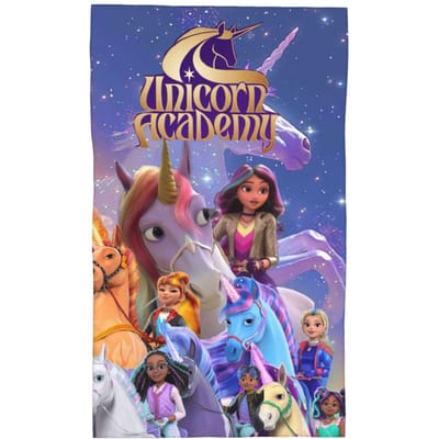 Unicorn Academy Zachte Gezichtshanddoek Sneldrogend Zwembad Bad Katoenen Handdoeken Ademend W40*H60(CM)