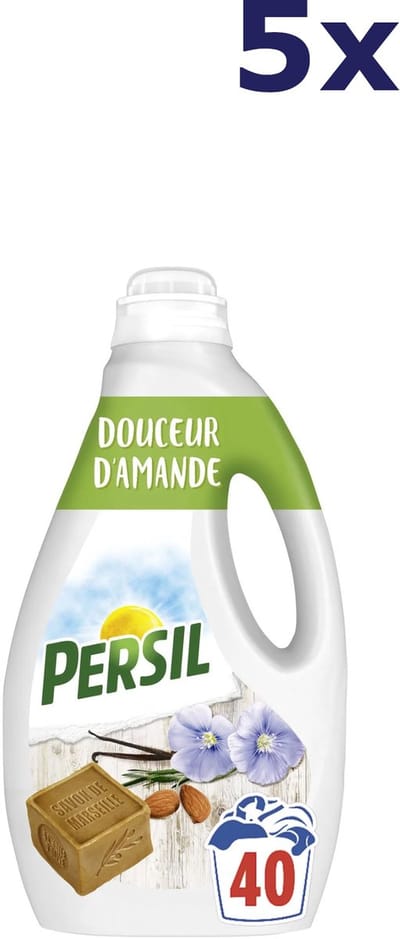 5x Persil vloeibaar wasmiddel 40sc 1,8l douceur d'amande