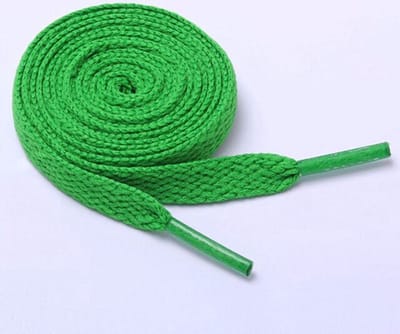 *** 1 Paar Platte Veters Groen 120cm - 6mm - van Heble® ***