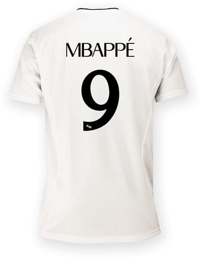 Real Madrid 24/25 Mbappe Thuis T-shirt Met Korte Mouwen Wit 2XL