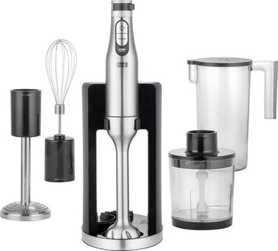 Handmixer Set - Keukenmixer Staafmixer - Eten Bereiden - 1200 Watt Kracht - 1000 ml - Zilver