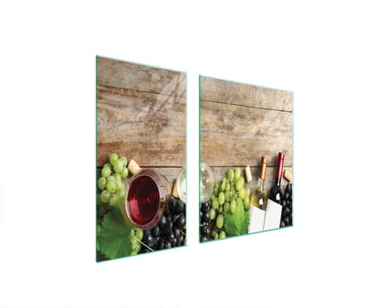 TMK ArtDeko - Glas Beschermplaat - 90x52 cm - Hout - UV-print