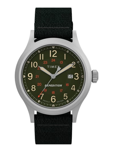 Timex Expedition North® Sierra Kwarts Analoog Horloge Zwart Kast: 100% Loodarm Messing | Armband: 100% Gerecycled Materiaal 40 TW2V65600YH, TW2V65700YH