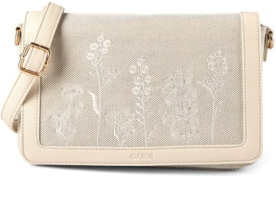 Gabor schoudertas Noelia Flap Bag Top Zip Mixed Beige crème
