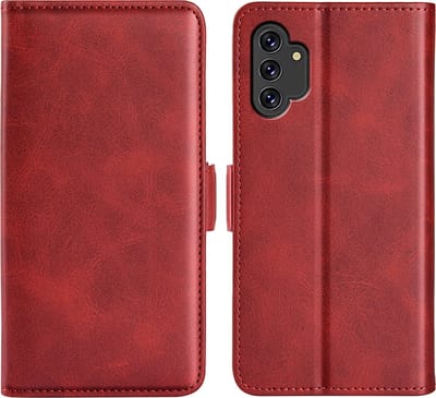 MobyDefend Hoesje - Geschikt voor Samsung Galaxy A13 (4G) - Luxe Wallet Book Case (Sluiting Zijkant) - Rood