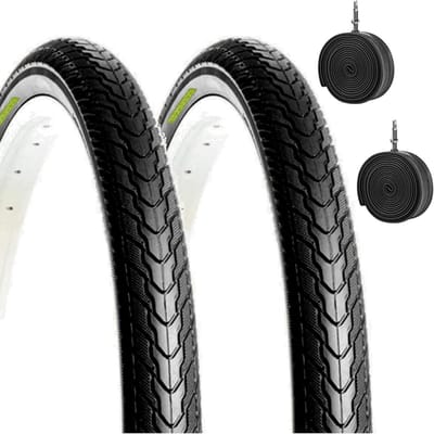 Fietsbanden Set - Banden Binnenbanden - Mountainbiken - Butylrubber Slangen - 26 x 1.75 - Zwart
