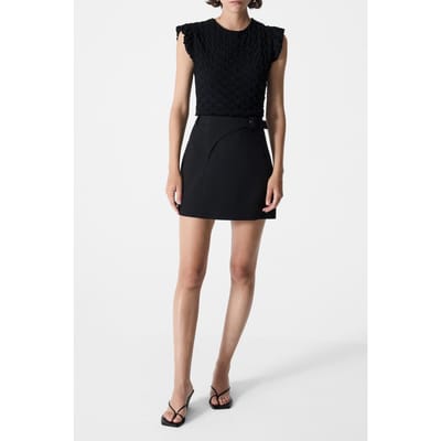 French Connection Azra Twill Mini Skirt Black Black Maat: 14 | Mini Rokken Outlet | Dames | Zwart
