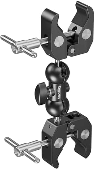 Verstelbare Dubbele Klem Bevestiging voor Fotografie, 15-40mm Antislip Klem, Geschikt voor Verlichting en Statief - 1.5kg Aluminium Legering