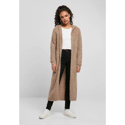Urban Classics - Hooded Feather Cardigan - XS - Beige