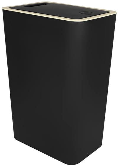 Praktische Kleine Afvalbak met Opklapdeksel van 8 Liter voor Badkamer, Keuken en Slaapkamer - Zwart
