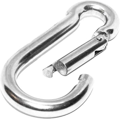 5x RVS Karabijnhaken 5mm x 50mm - V4A | Sterke Ooghaak voor Bokszak, Schommel en Zonnezeil