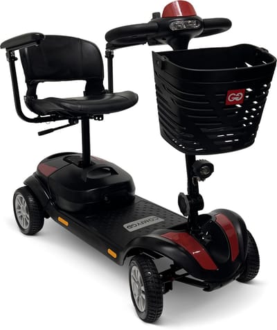 ComfyGO Z-4 Elektrische scootmobiel, afneembaar tot 6 onderdelen, 12 Ah Li-on batterij, bereik tot 20 km, Standaardstoel, Massieve banden