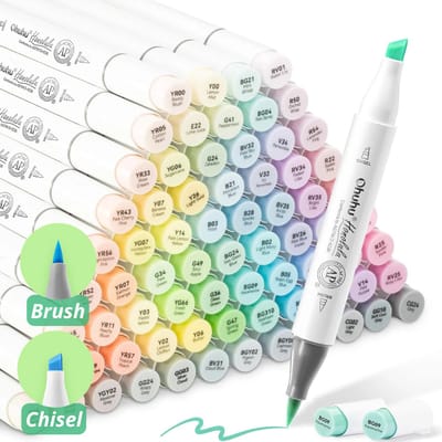Ohuhu - Honolulu Brush & Chisel - Alcohol Art Markers - 96 Pastel kleuren – Sweetness & Blossoming
