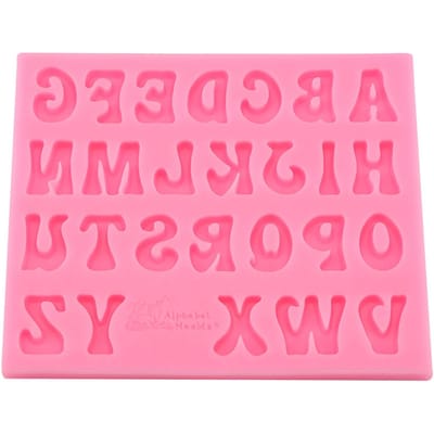 Letters Vorm Siliconen Cake Fondant Chocolade Vormen Decoratie Gereedschap(roze)
