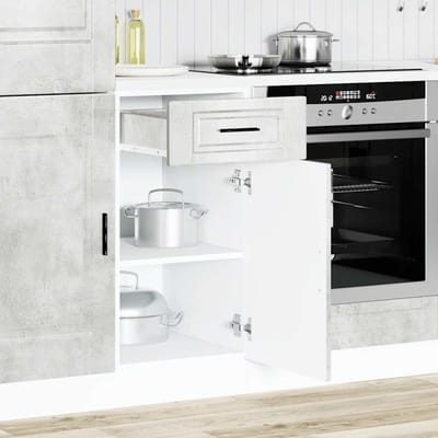 vidaXL - Onderkast - "Porto" - bewerkt - hout - betongrijs