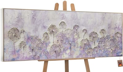 Canvas schilderij panoramisch handgeschilderd vroeg voorjaar lente natuur – YS-Art Gallery – Luxe wanddecoratie voor woonkamer – Modern schilderij voor slaapkamer en hal