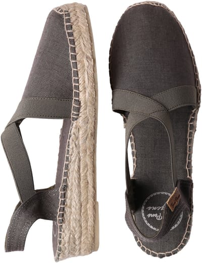 VERONA | Vegan platte espadrilles voor dames met elastiek - KHAKI, maat 38