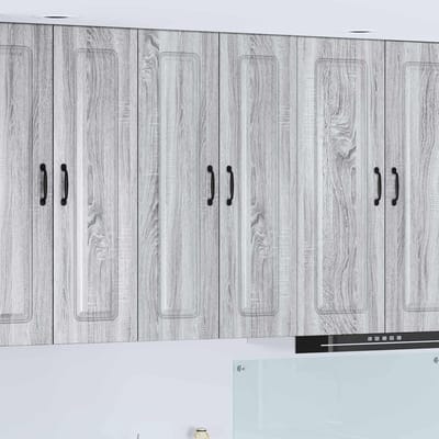 Keukenkast Grijs - Hangende Opbergkast - Keuken Organiseren - Drie Ruime Planken - 60 x 100 cm - Sonoma Grijs