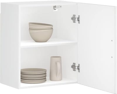 Keukenkast - Wandkast Keuken - Keuken Organiseren - Hoogglans Afwerking - 50x31x60 cm - Wit