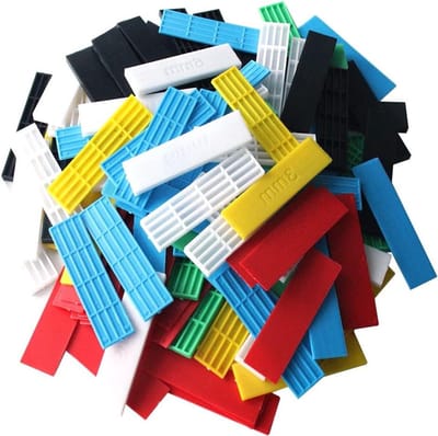 Plastic Spacers - Shim Wedges - Window Installation - Color Coded Thickness - 1-6mm - Assorted
