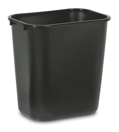 Rubbermaid kunststof papierbak 26,6 liter zwart